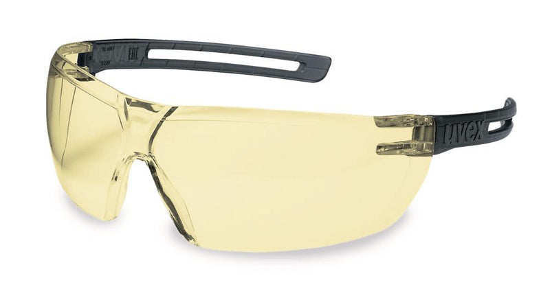 1CTY.1 Gafas de seguridad x-fit, lente amarilla, patillas grises, 9199286 - Quimivitalab