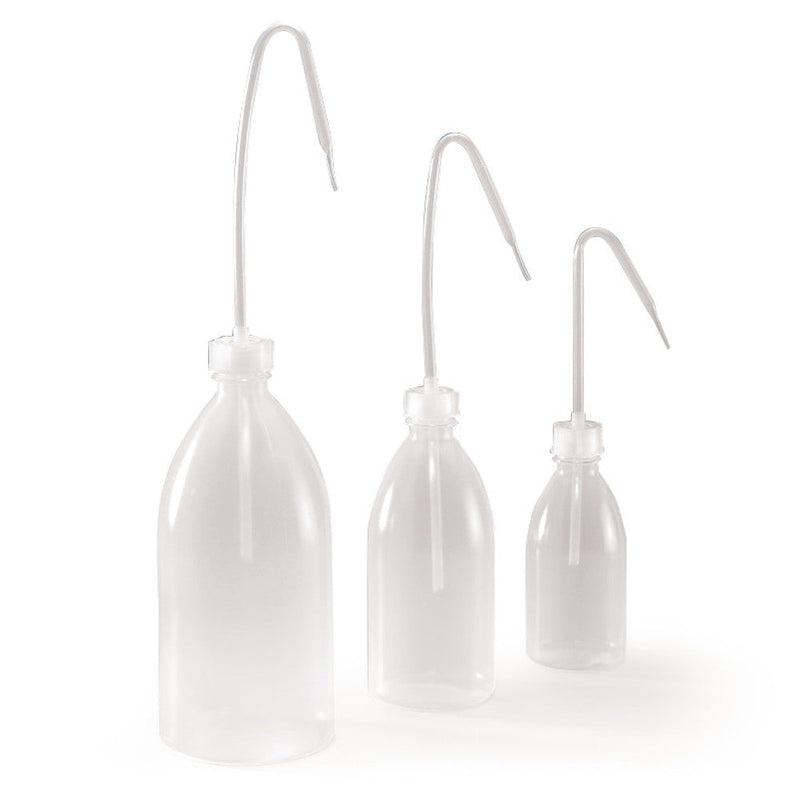 5333.1 Juego de 3 frascos lavadores ROTILABO, LDPE transparente, vol. 250, 500 y 1000 ml. - Quimivitalab