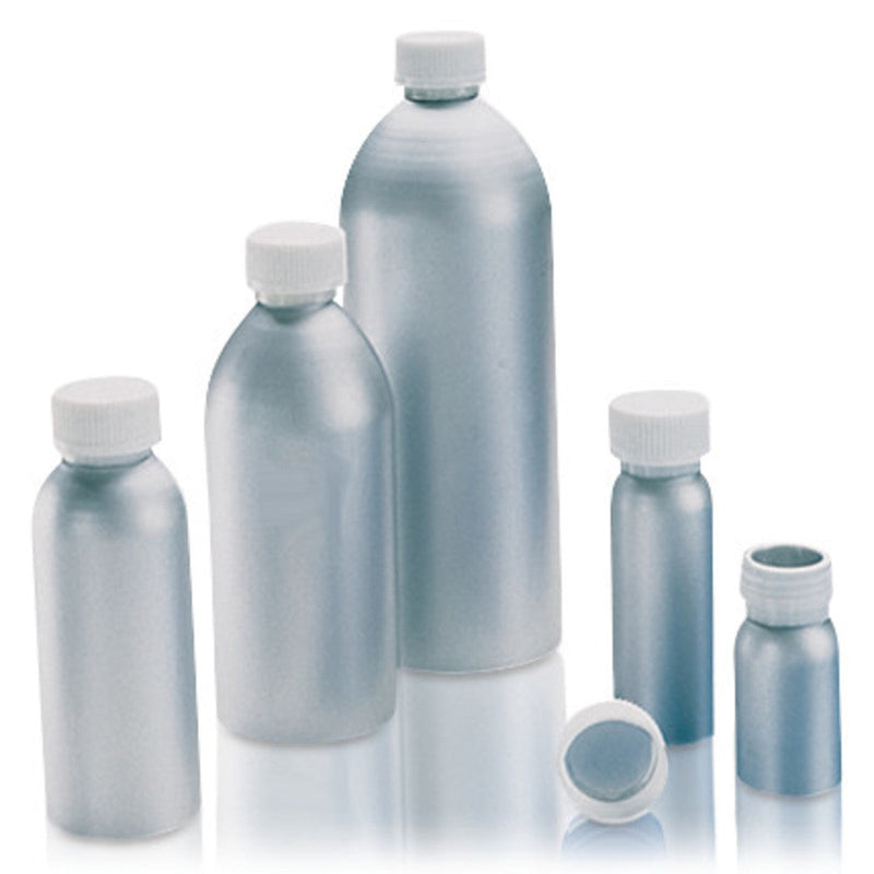 P792.1 Botella boca estrecha ROTILABO ® aluminio, 120 ml (10 uds) - Quimivitalab