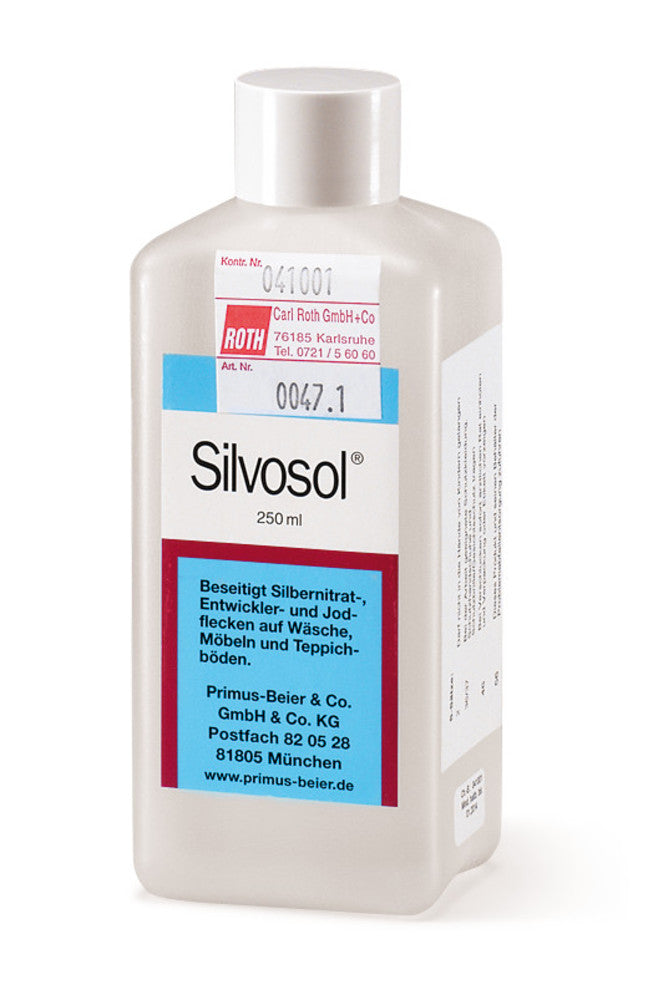 0047.2 Quitamanchas para manchas de nitrato de plata y yodo, SILVOSOL (1 litro)