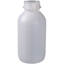 0301-1000 Botella universal graduada de HDPE con tapón de rosca PP, 1000 ml