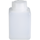0331-0100 Frasco cuadrado de cuello estrecho, HDPE transparente, 100 ml