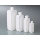 0332-1000 Botella cuadrada con tapón de rosca, HDPE transparente, 1000 ml.