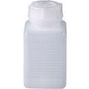 0338-0250 Frasco cuadrado de  cuello ancho HDPE transparente, 250 ml.