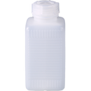 0338-0500 Frasco cuadrado de cuello ancho HDPE transparente, 500 ml.