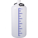0401-0060 Botella almacenamiento con tapón de rosca y asa de transporte, volumen 60 litros