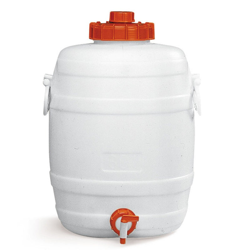 1089.1 Barril mezclador LDPE blanco con juntas de goma, volumen 30 litros - Quimivitalab