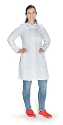 1AK7.1 Bata blanca de laboratorio 1752 100% algodón, talla 46 mujer