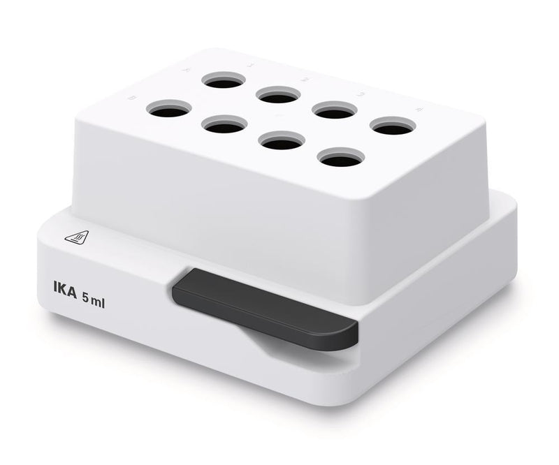 1H8H.1 Bloque intercambiable para 8 viales de reacción cónicos de 5 ml