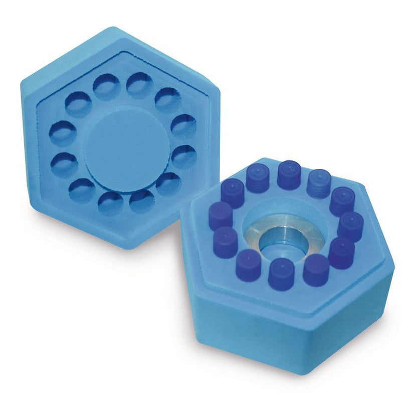 1L02.1 Gradilla de criocongelación FreezeCell hexagonal, 12 ranuras - Quimivitalab