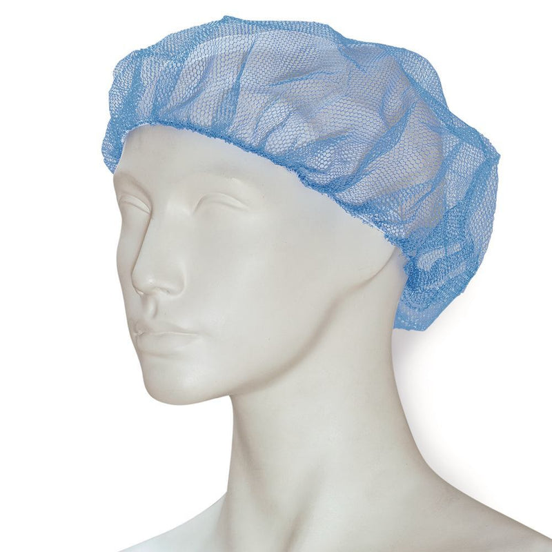 1Y22.1 Gorro de redecilla HoneyComb, desechable, azul (100 uds) - Quimivitalab