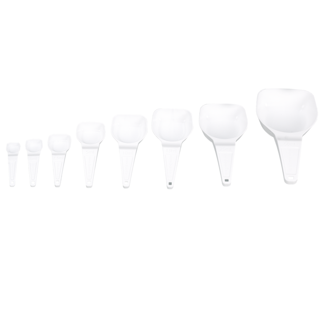 5378-4120 Juego de cucharas dosificadoras y medidoras (8 tamaños diferentes)