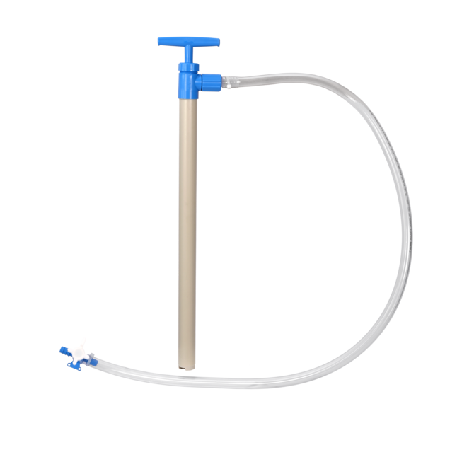 5600-0802 Bomba PP para barril con manguera y grifo, inmersión hasta 80 cm