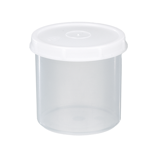 6202-0500 Bote transparente, con tapa de rosca, PP, 500 ml