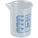 7122-0025 Vaso Griffin, PP, 25ml, escala azul