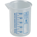 7122-0100 Vaso Griffin, PP, 100ml, escala azul