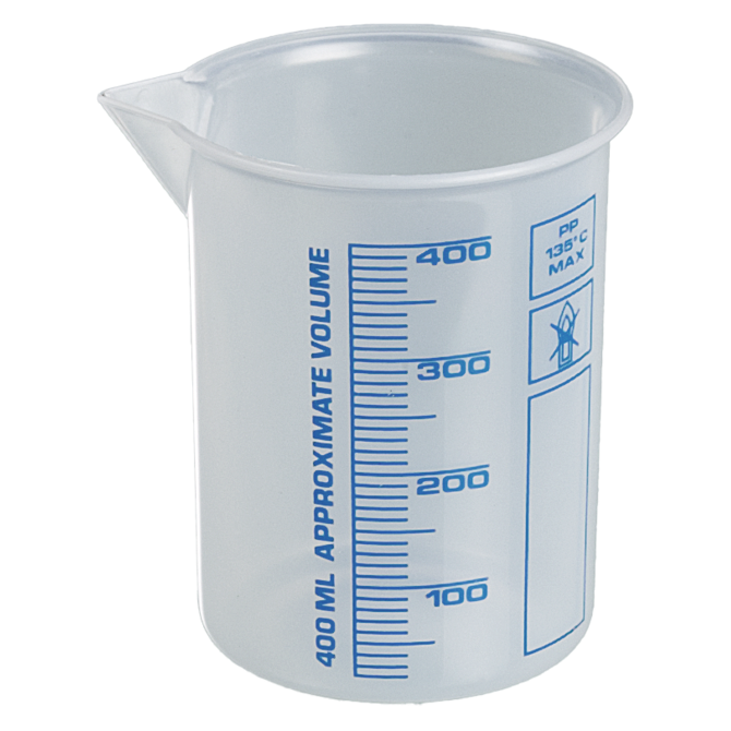 7122-0400 Vaso Griffin, PP, 400ml, escala azul