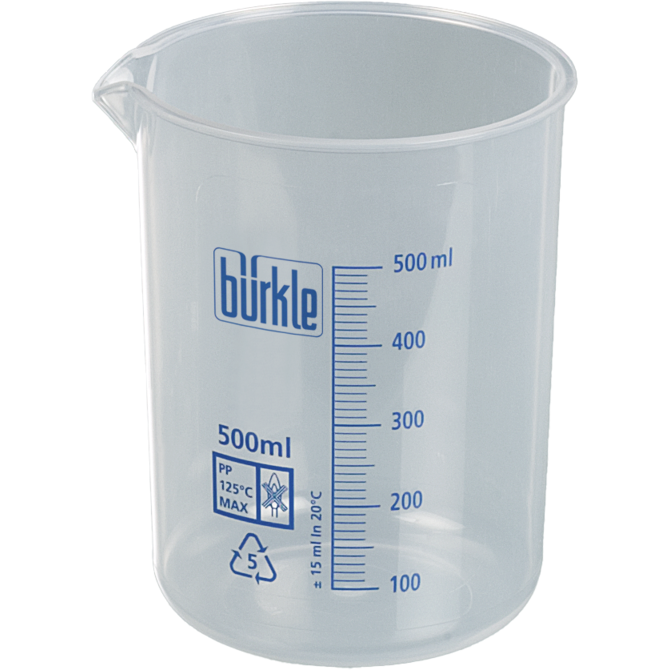 7122-0500 Vaso Griffin, PP, 500ml, escala azul