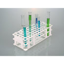 9635-0021 Gradilla blanca para tubos de ensayo, 60 pocillos
