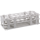 9635-0041 Gradilla blanca para tubos de ensayo, 24 pocillos