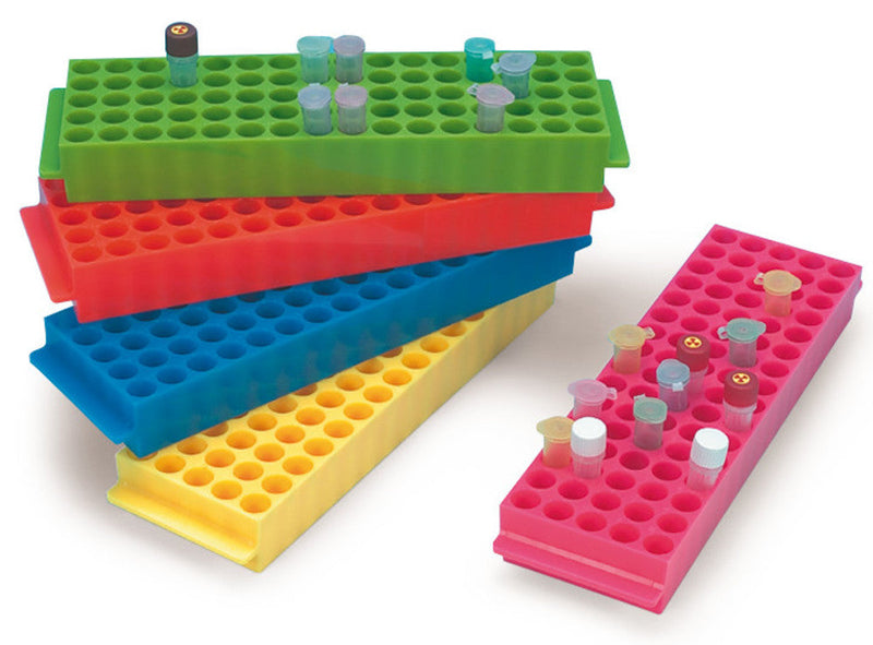 C772.1 Soporte para viales de reacción, 80 ranuras, verde - Quimivitalab