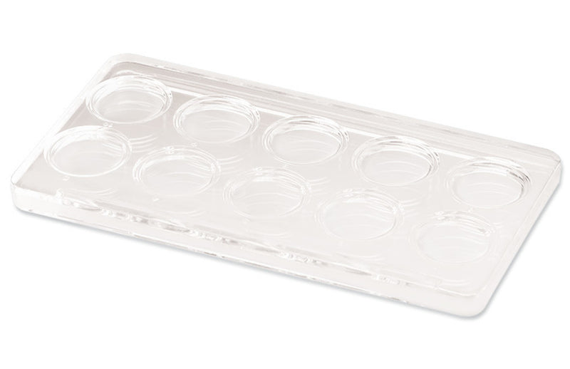 CET7.1  Placa de tinción según Boerner, de vidrio prensado, 157x54x4 mm, 10 pocillos