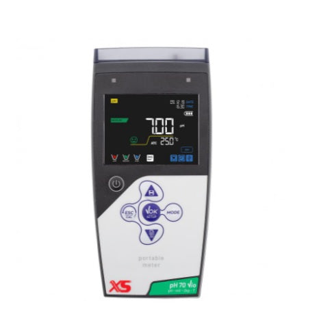 G-PH70V-3 pHmetro portátil XS PH70 VIO, electrodo de pH de plástico 201TN y sensor de temperatura integrado