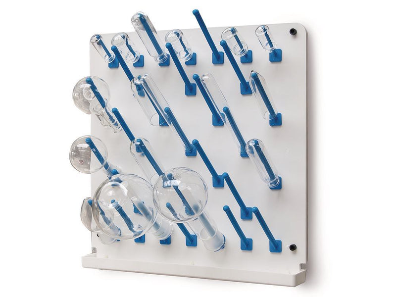 K715.1 Escurridor de laboratorio, varillas: 10 x 60 mm, 39 x 100 mm, 4 x 150 mm - Quimivitalab