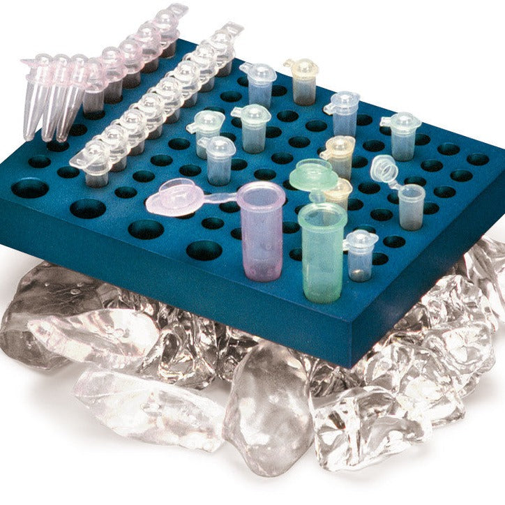 N548.1 Rejilla de enfriamiento Alu.Rack para viales de reacción de 0,5 y 1,5 ml, 47 ranuras - Quimivitalab