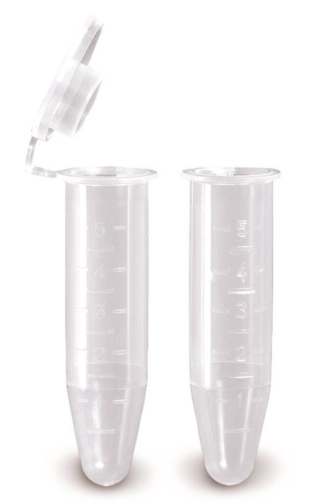 PE68.1 Viales de reacción de polipropileno transparentes, 5 ml (250 uds) - Quimivitalab