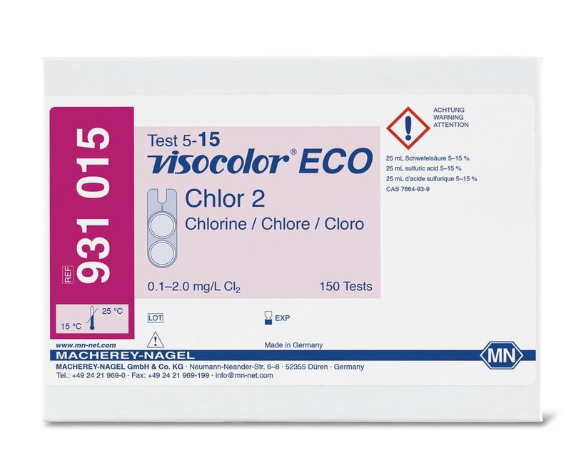 T368.1 Kit de prueba VISOCOLOR ® ECO Cloro, REF. 931015 (150 tests) - Quimivitalab