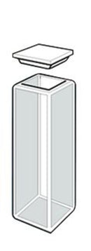 X851.1 Cubeta de vidrio óptico con tapa sellada, Macro, 3,5 ml - Quimivitalab