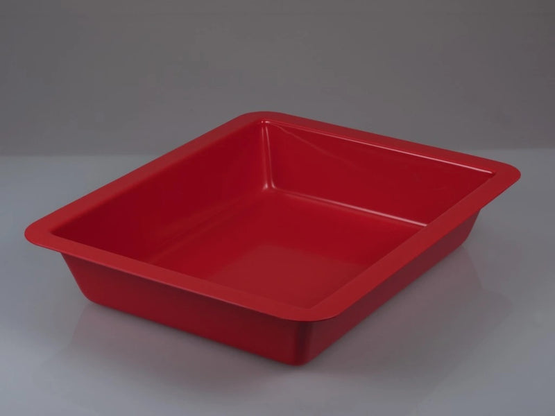 4207-2040 Bandeja roja de PVC con fondo liso, 42 x 51 cm