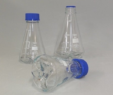 115.500 Matraz Erlenmeyer de 500 ml rosca GL 45 y con 4 deflectores en el fondo, vidrio - Quimivitalab