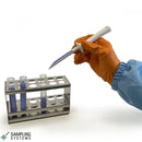 A645-12 Gradilla de acero inoxidable para 12 tubos de ensayo de 19 mm