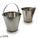 A826-12  Cubo de acero inoxidable 316L, con acabado pulido, 12 litros - Quimivitalab