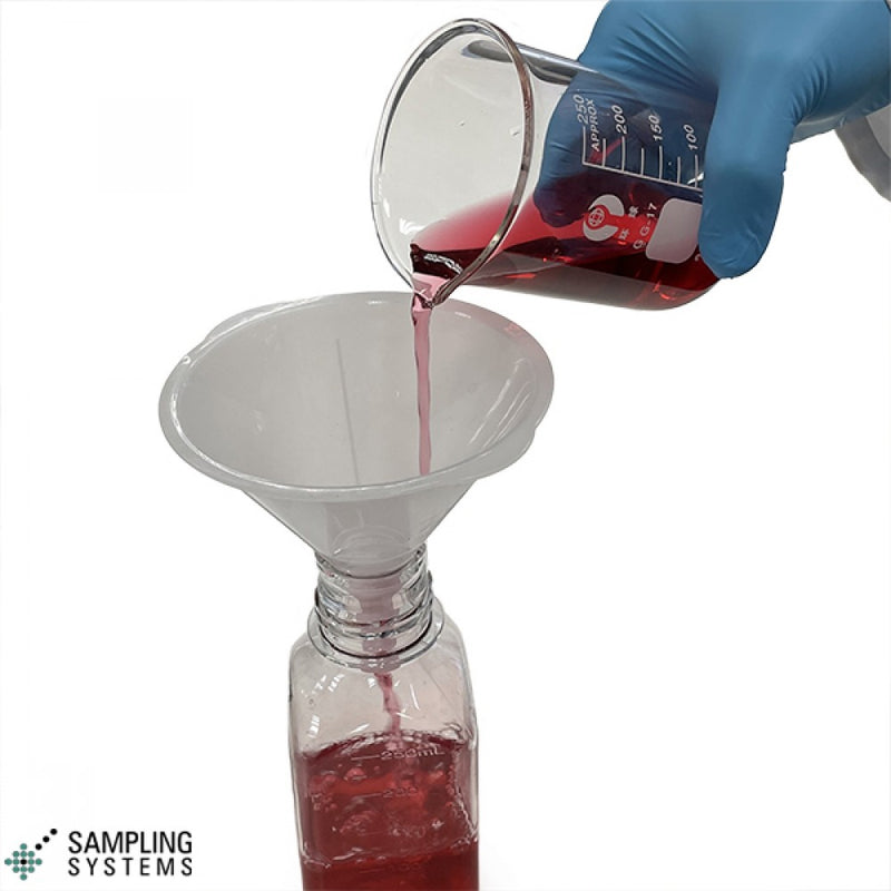 8022P-350  Embudo de PP para liquidos, resistente a químicos, diametro 350 mm, pico 52 mm