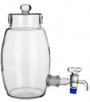 004.956 Barril de vidrio de borosilicato con tapa y grifo esmerilado NS 29/32, 5000 ml - Quimivitalab