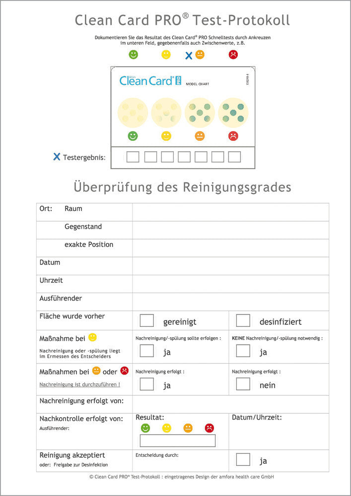 0076.1 Protocolo de prueba Orion Clean Card PRO - bloc de 50 formularios - Quimivitalab