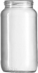 008.940 Bote de vidrio a rosca de 1000 ml con tapa twist-off 77 metálica (10 uds) - Quimivitalab