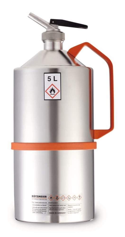 0157.1: Bidón de laboratorio de seguridad pulido, microdispensador y válvula, 5 litros - Quimivitalab