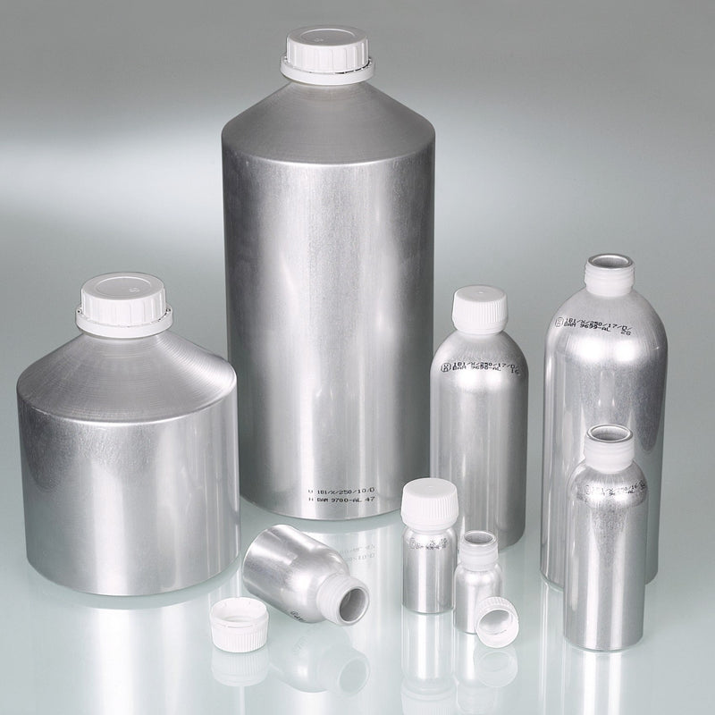 0327-1200 Botella de aluminio con tapón de rosca, homologación UN, 1200 ml- Quimivitalab