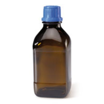 0330.1: Botellas Rotilabo® con cuello estrecho f. quimico hilo cuadrado de vidrio marrón 45 1000 ml. 2 pc(s) - Quimivitalab