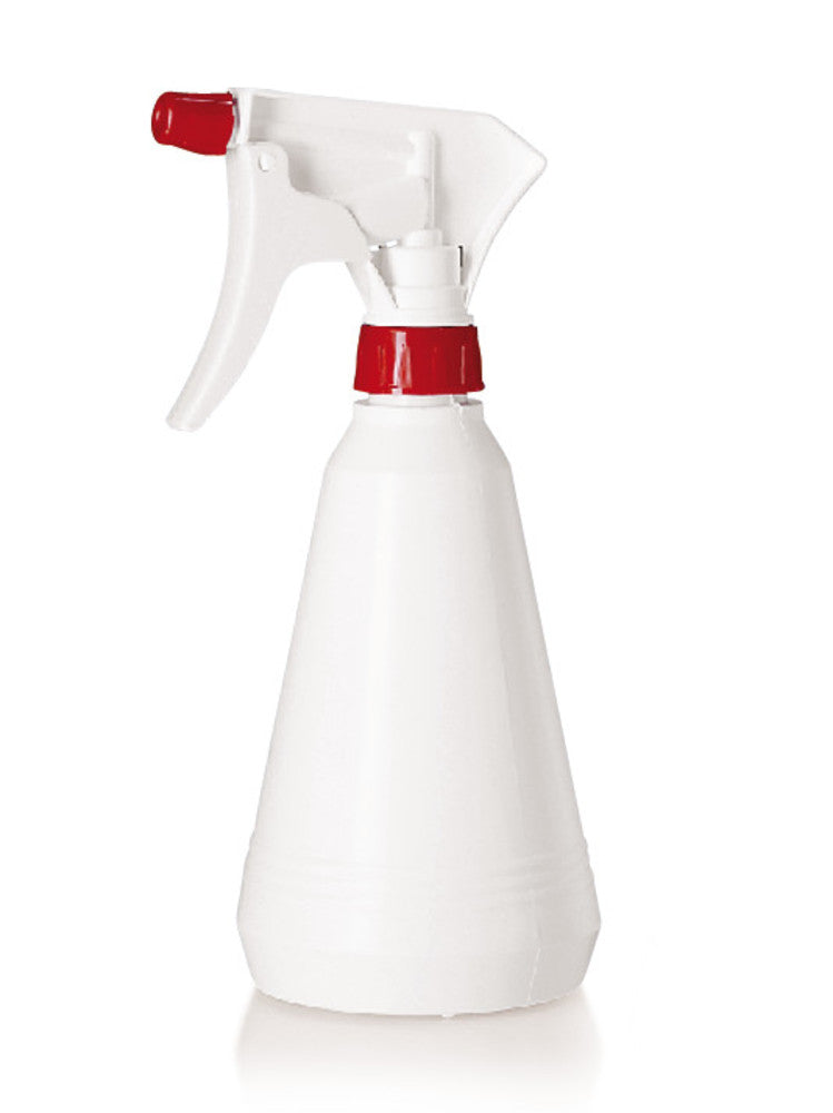 0499.1: botella de spray con atomizador de bomba, blanca, 400 ml - Quimivitalab
