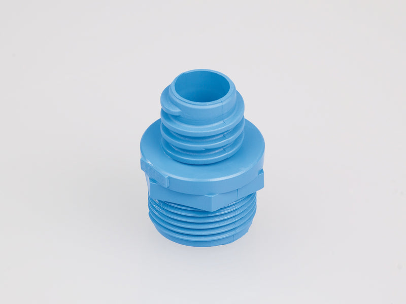 0600-0020 Adaptador PVC de rosca exterior 3/4" - Kautex, color azul- Quimivitalab