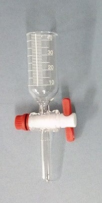 063.050-T Embudo cilíndrico, 50 ml,  con llave PTFE para digestor de triquina - Quimivitalab
