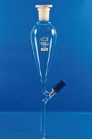063.250 Embudo de decantación de 250 ml vidrio de borosilicato, grifo punzón PTFE - Quimivitalab
