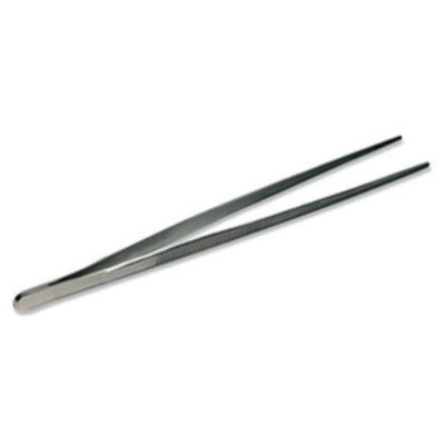 0951.1: Pinzas largas de acero inoxidable. acero L 30 cm con mangos corrugados de 25 mm - Quimivitalab