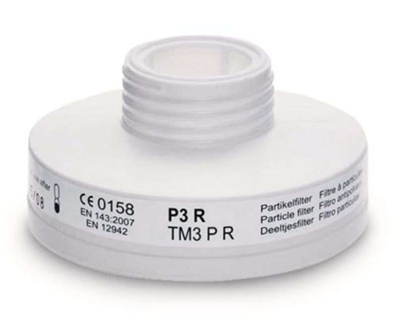 1225.1: Filtro respiratorio con rosca estándar, P3 RD, blanco - Quimivitalab