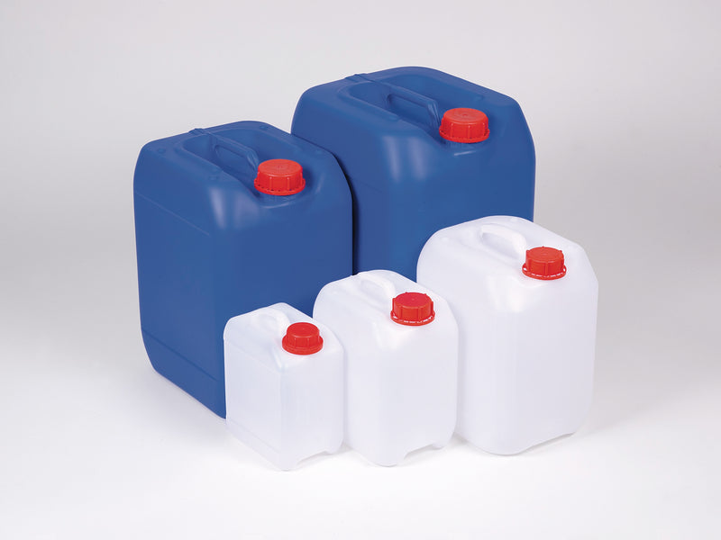 1427-0010 Bidón transparente de HDPE con cierre de rosca, homologación UNE, vol. 10 litros - Quimivitalab